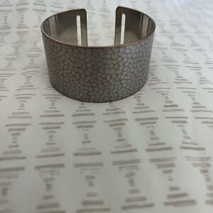 Textured Gray Cuff Bracelet